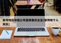 邹传伟区块链公司是哪里的企业[邹传明个人简历]